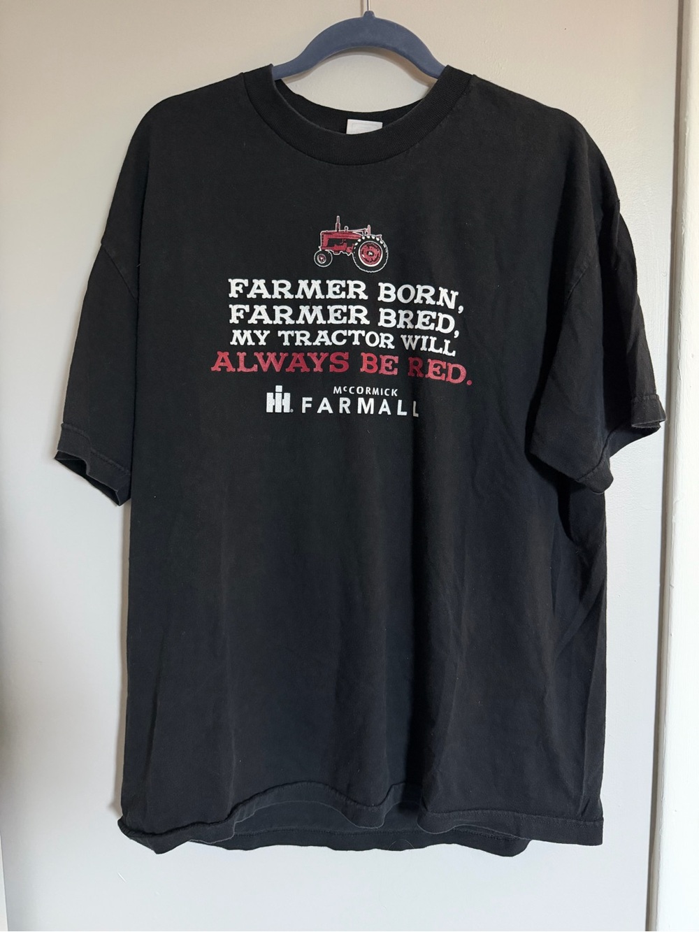 Farmall Men’s Black Graphic Tee - Farmer Born Design